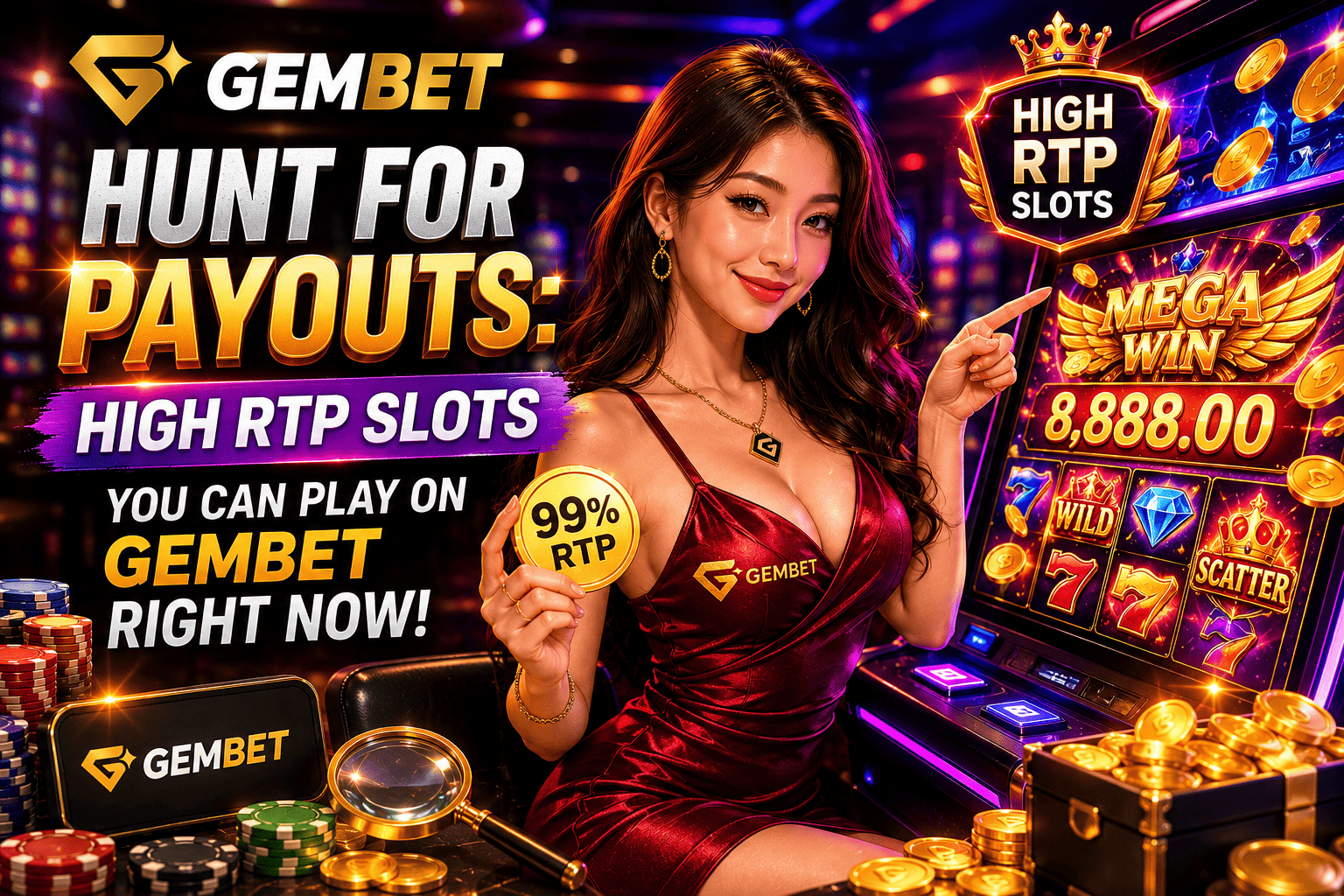 High RTP Slots on Gembet Singapore with balanced gameplay