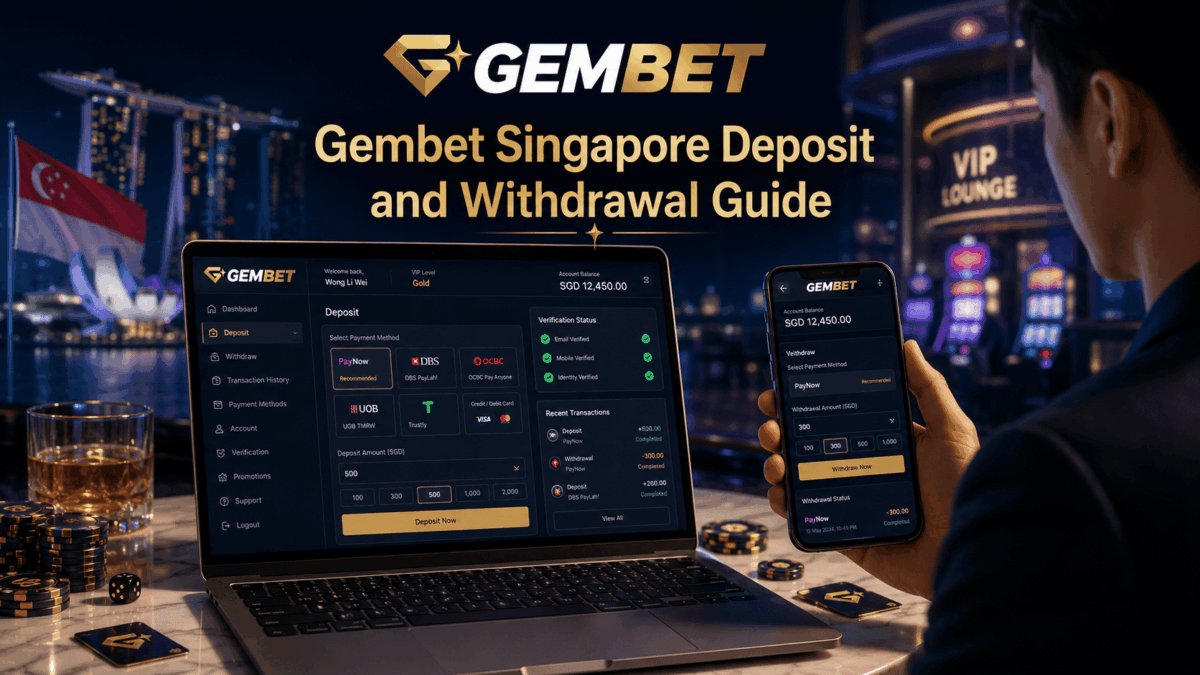 Singapore deposit & withdrawal guide for Gembet payment transactions