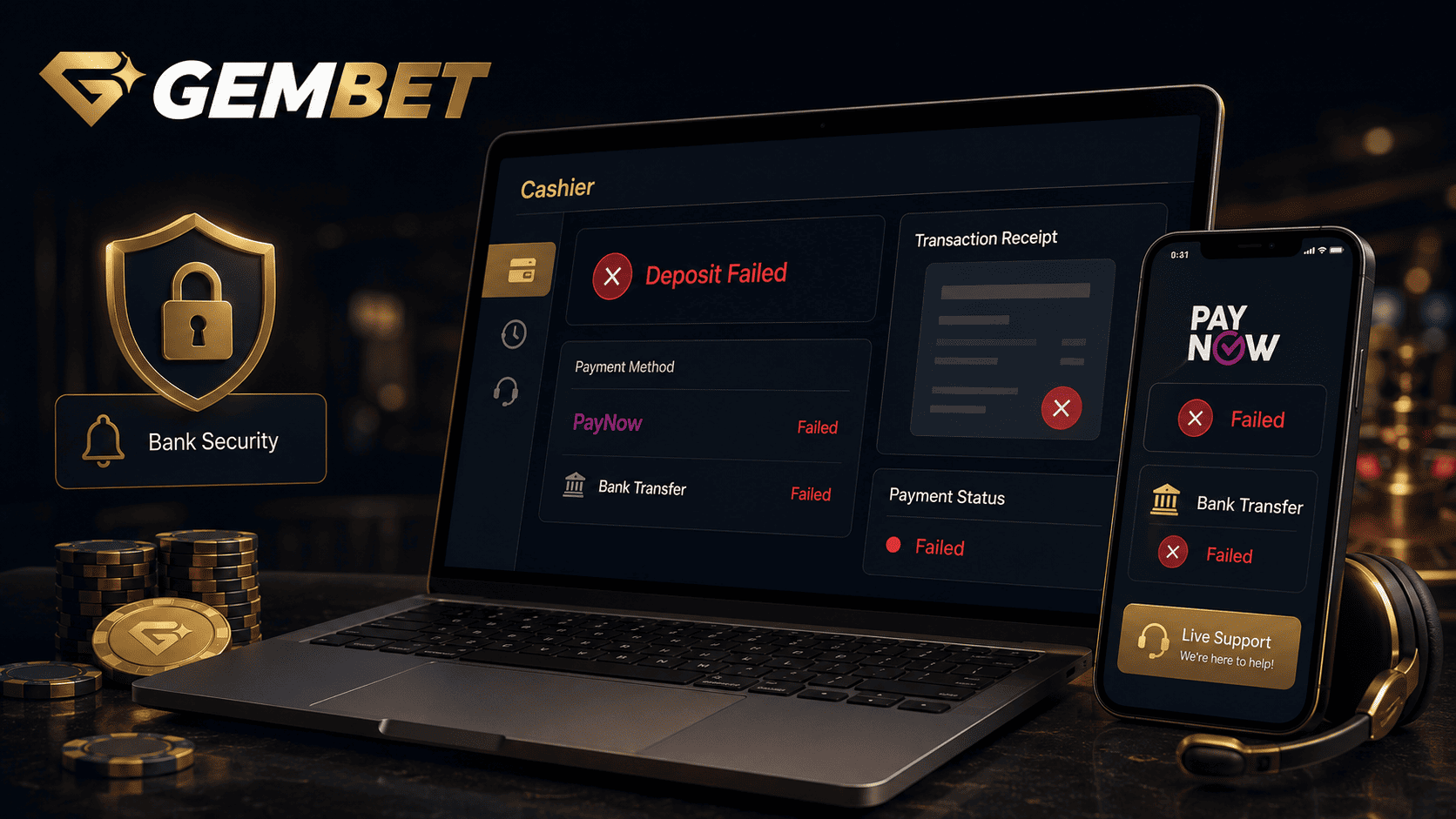 GemBet deposit failed PayNow and bank transfer troubleshooting guide