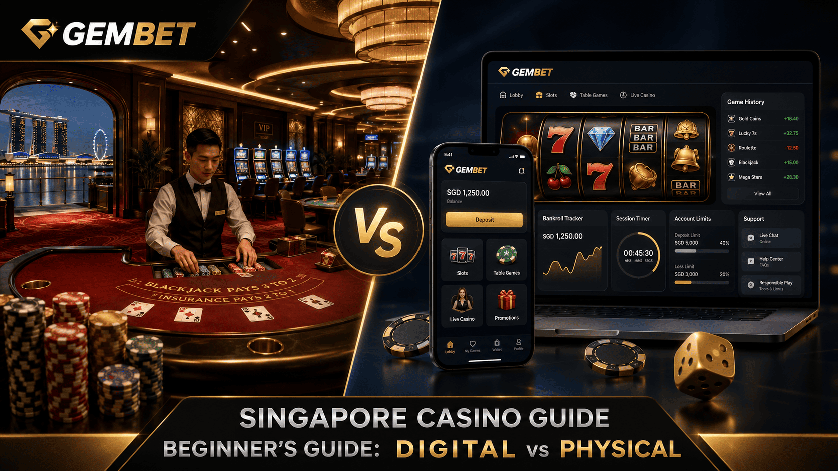 Beginner casino digital and physical comparison