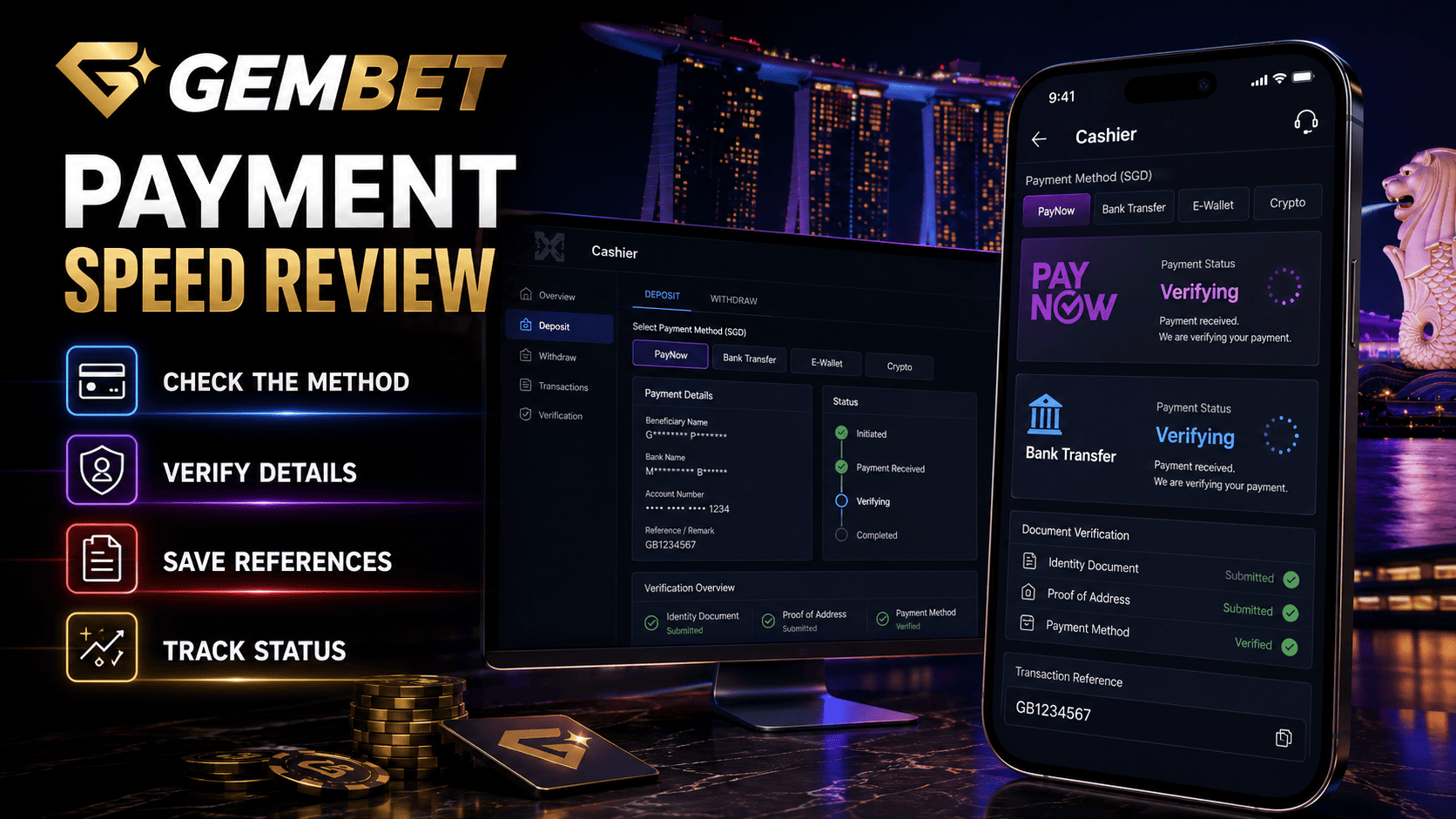 Review Singapore payment speed and verification