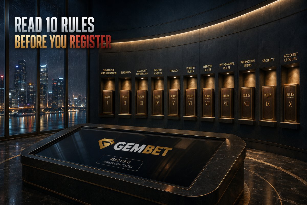 Gembet legal review of ten rules before registration