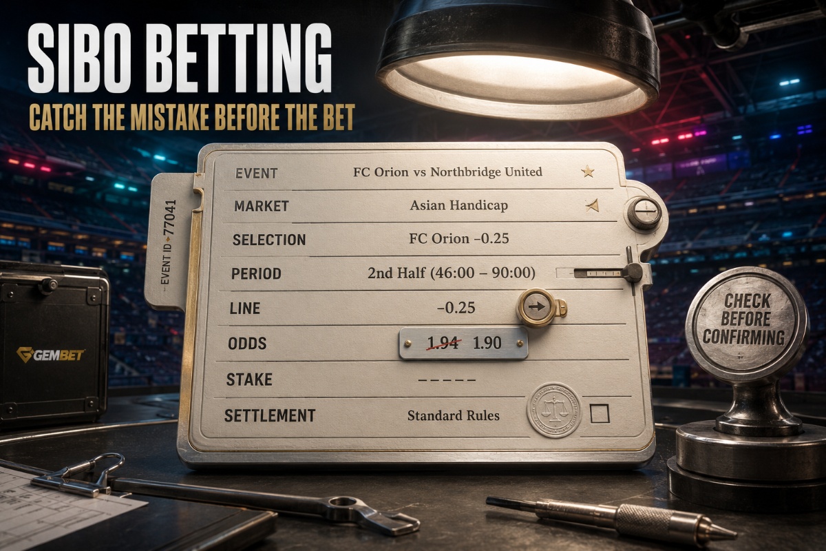 Sibo betting mistakes shown through an incorrectly assembled sports wager before confirmation
