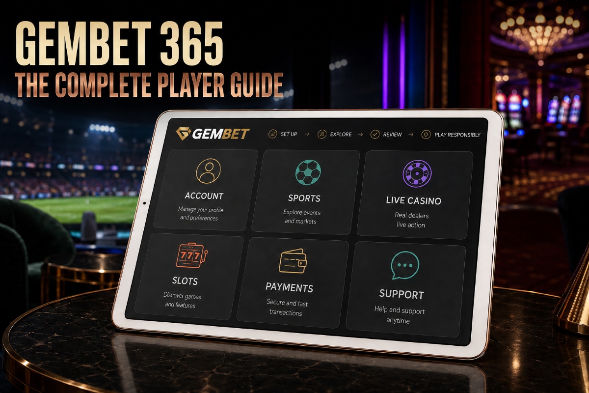 Gembet 365 complete player guide covering account setup, sports, casino, slots, payments, security and support