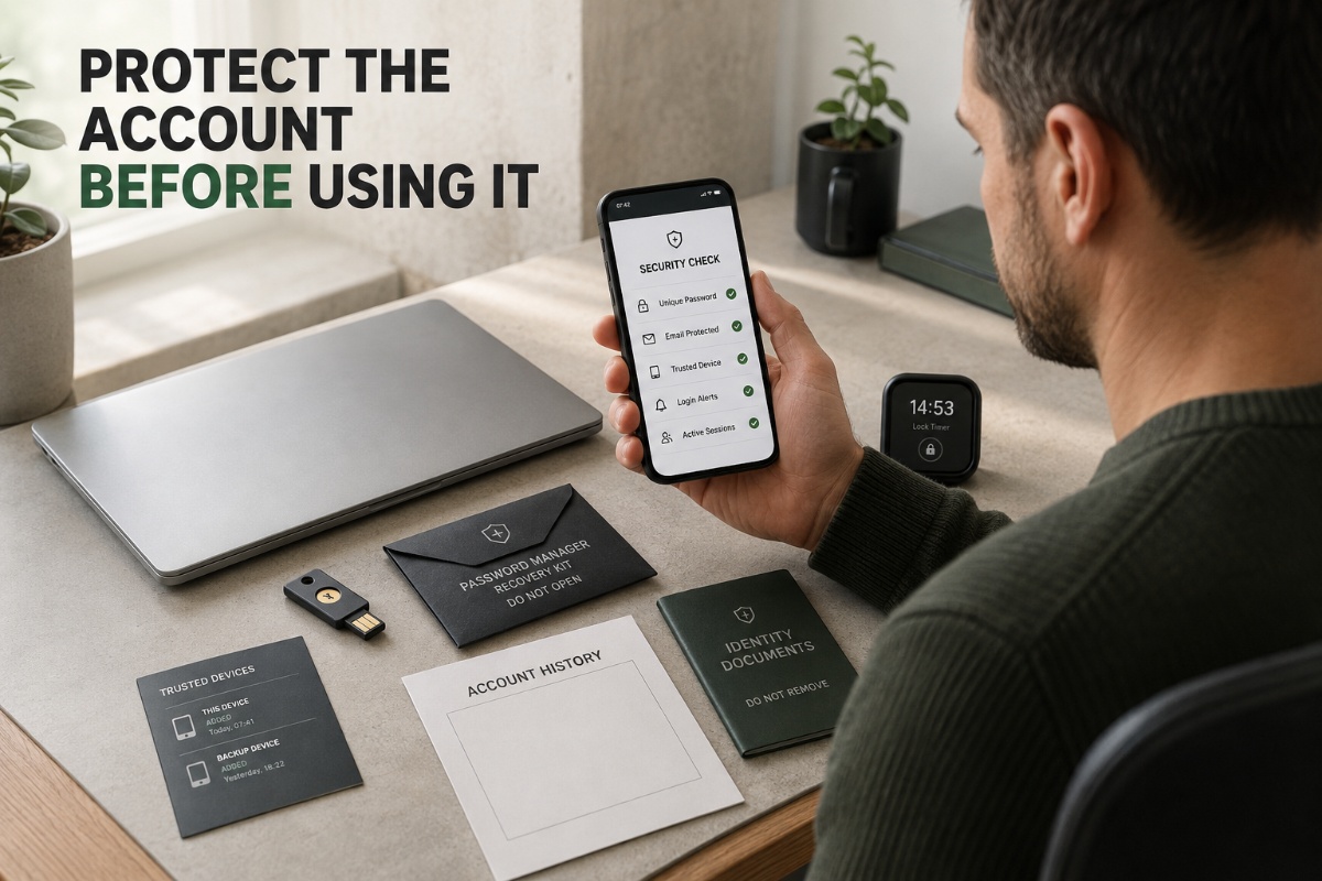 Betting account security against login scams and unauthorised access