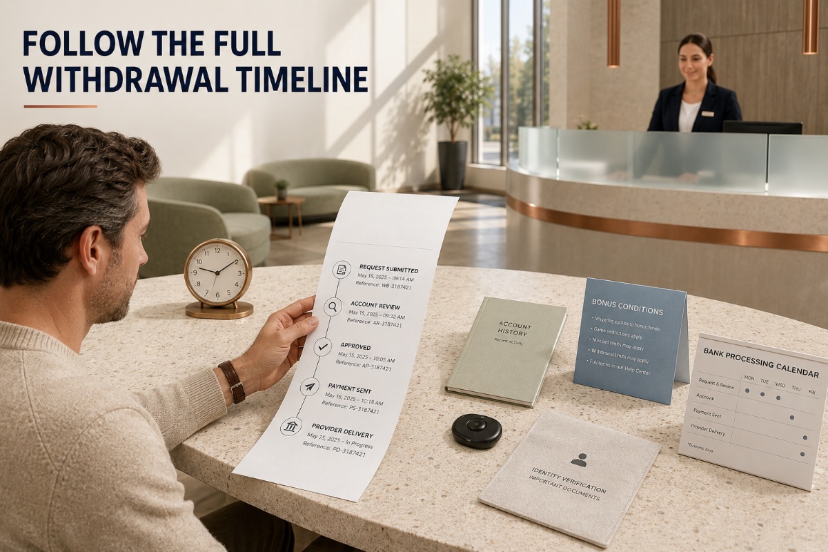 Gembet withdrawal time across review approval and provider delivery stages