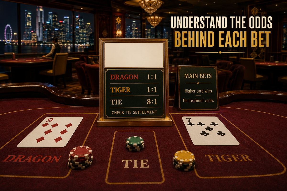 Dragon Tiger odds explained for Dragon Tiger and Tie bets