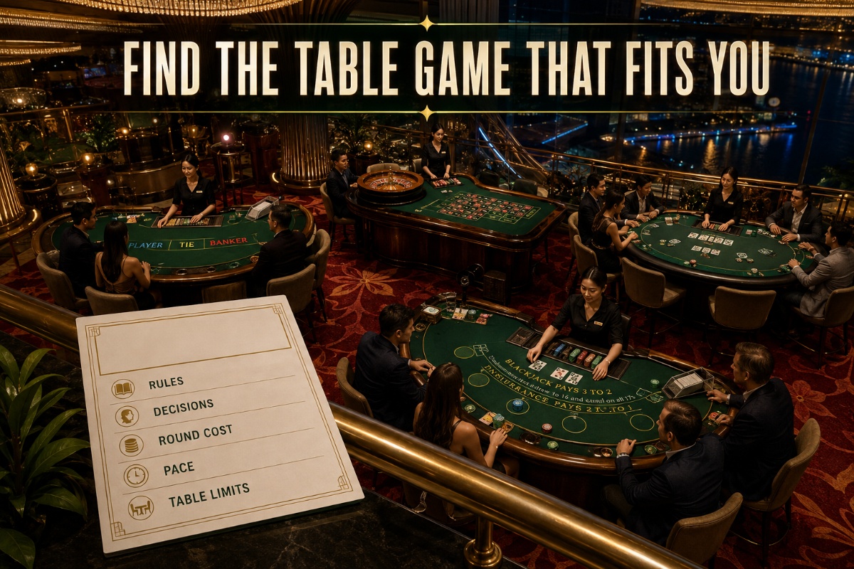 Best table games in Gembet across baccarat blackjack roulette and Casino Hold’em