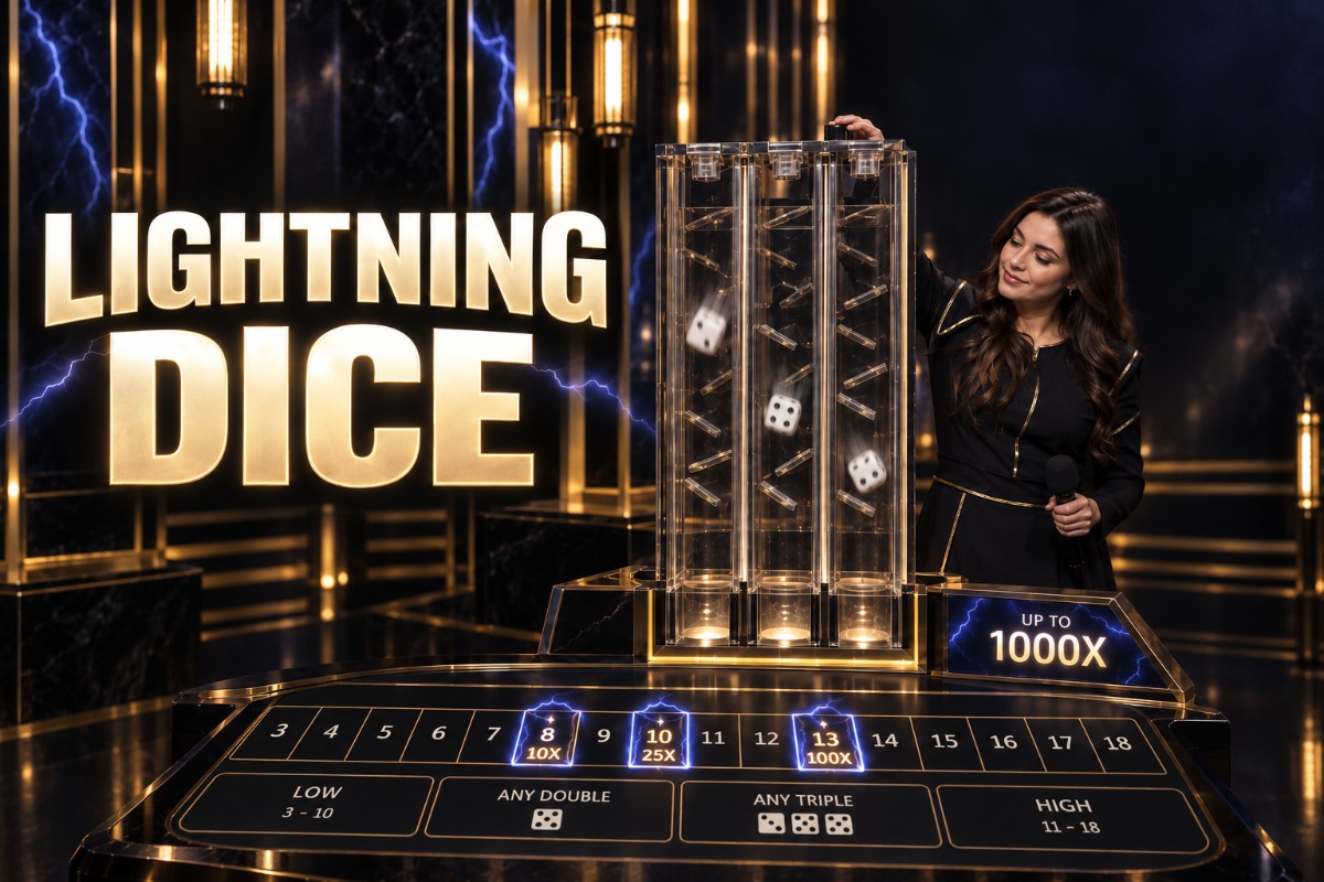 Lightning Dice live dice game with Lightning numbers and multiplier payout