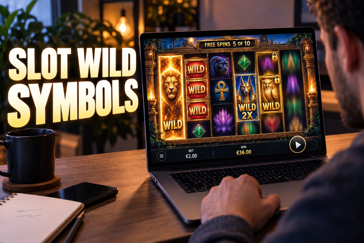 Slot Wild Symbols showing expanding wilds, stacked Wilds and multiplier features