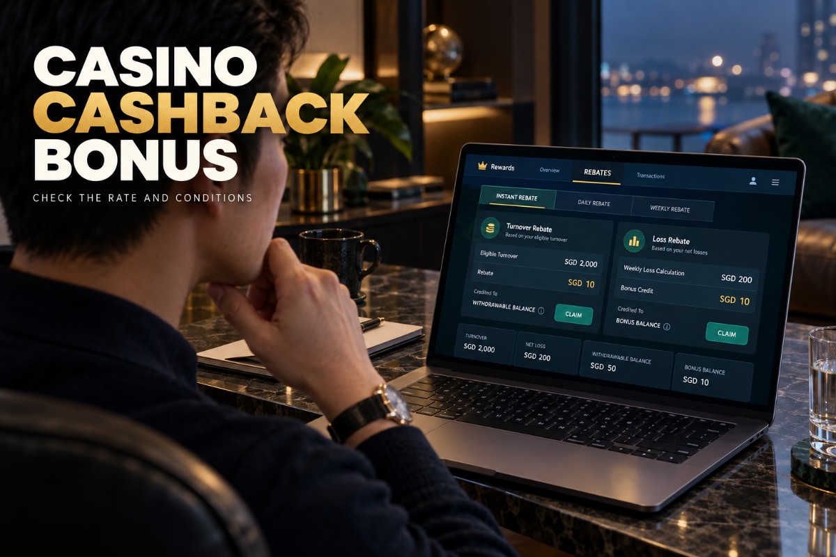 Casino Cashback Bonus showing cashback reward and rebate conditions