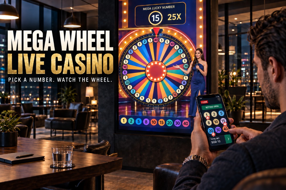 Mega Wheel Live Casino guide showing the 54-segment wheel and Mega multiplier