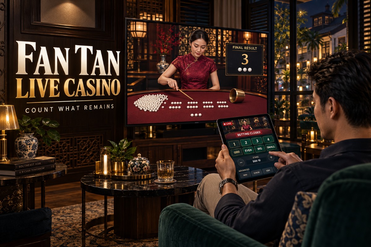 Fan Tan Live Casino guide showing beads sorted into groups of four